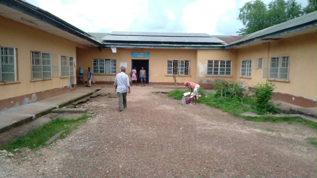 Exterior of a children's ward at a hospital in Sierra Leone